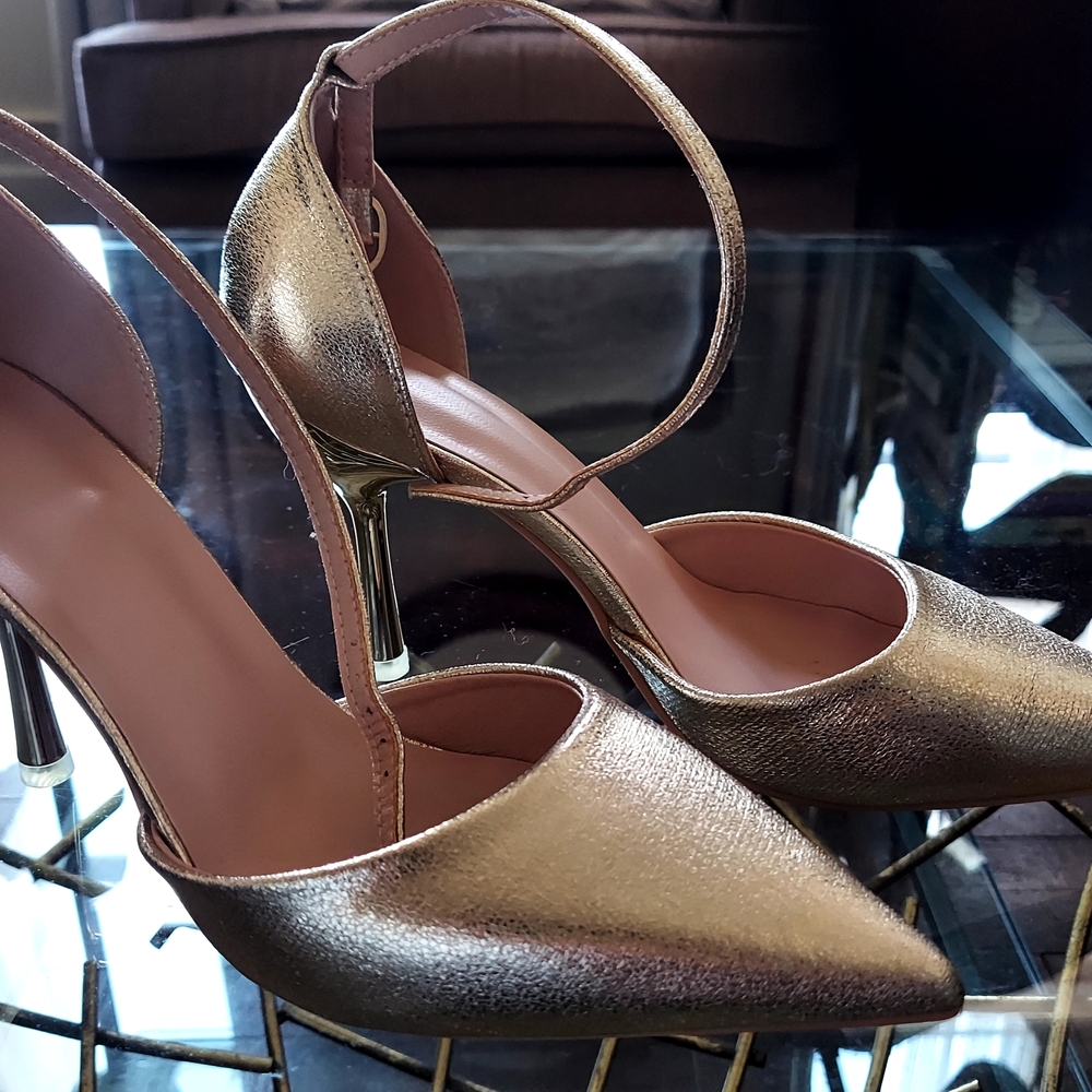 Gold Metallic High Heels